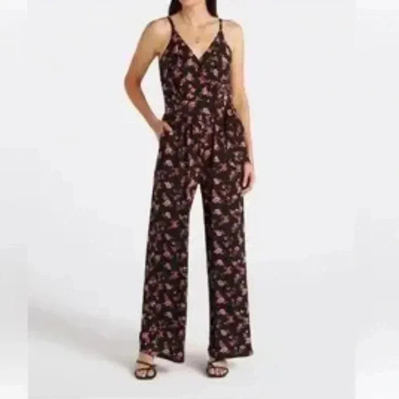 Kayleigh Rochelle Multicolor Floral Knot Wrap Sleevelesss Jumpsuit Size XXL - Picture 1 of 10